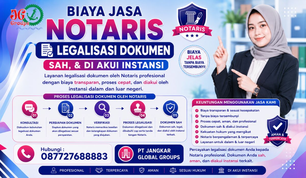 Biaya Jasa Notaris Legalisasi Dokumen Sah, & Di akui Instansi