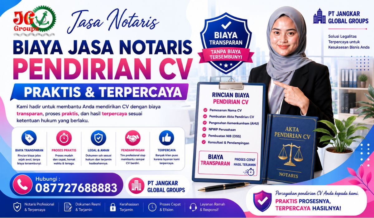 Biaya Jasa Notaris Pendirian CV Praktis & Terpercaya