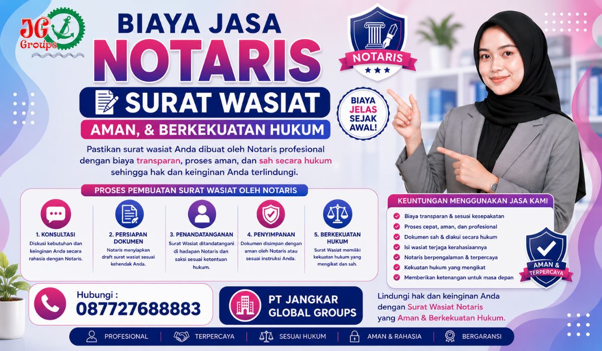 Biaya Jasa Notaris Surat Wasiat Aman, & Berkekuatan Hukum