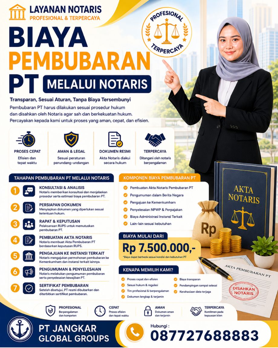 Biaya Pembubaran PT Melalui Notaris