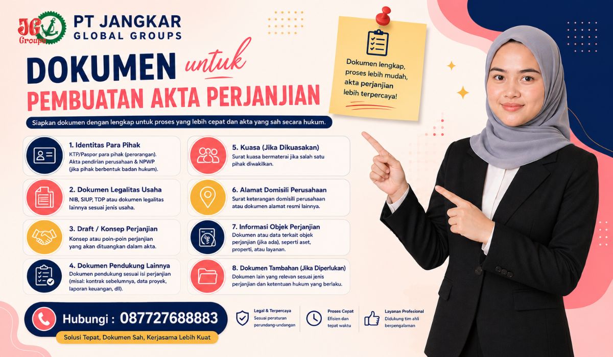 Dokumen untuk Pembuatan Akta Perjanjian