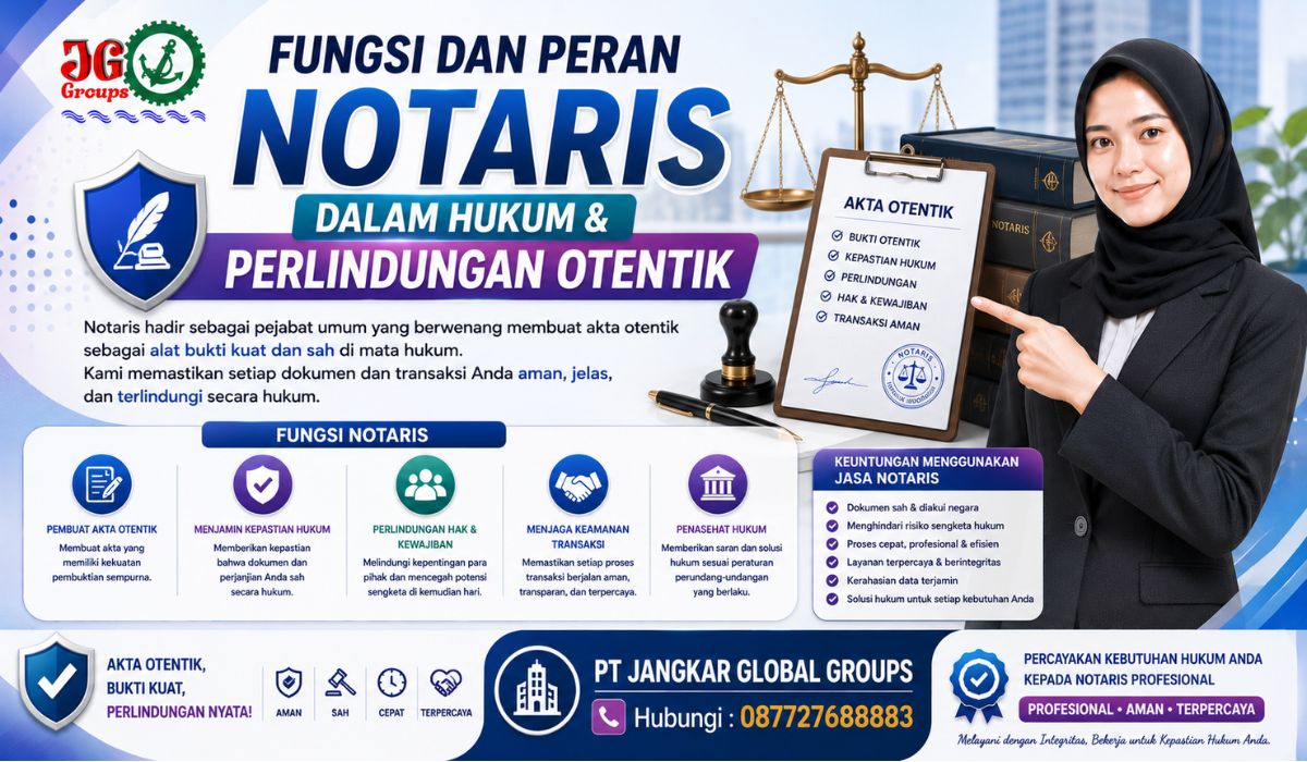 Fungsi dan Peran Notaris dalam Hukum & Perlindungan Otentik