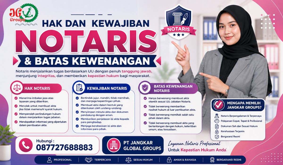 Hak dan Kewajiban Notaris & Batas Kewenangan