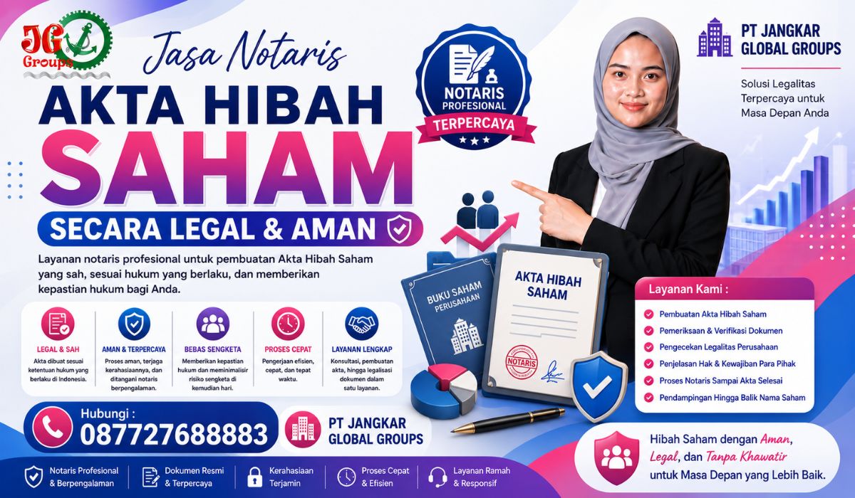 Jasa Notaris Akta Hibah Saham Secara Legal & Aman