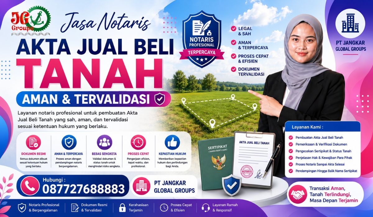 Jasa Notaris Akta Jual Beli Tanah Aman & Tervalidasi