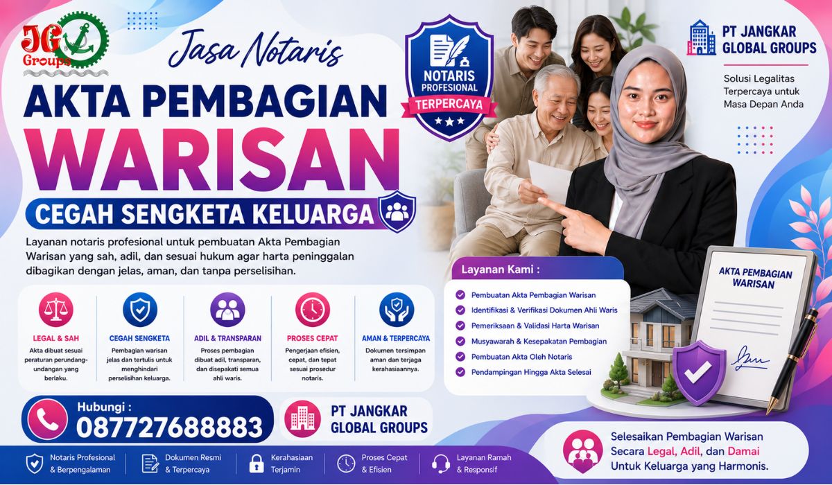 Jasa Notaris Akta Pembagian Warisan Cegah Sengketa Keluarga