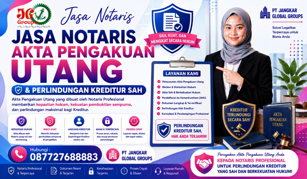 Jasa Notaris Akta Pengakuan Utang & Perlindungan Kreditur Sah