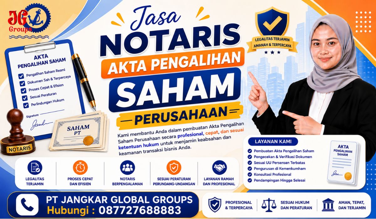 Jasa Notaris Akta Pengalihan Saham Perusahaan