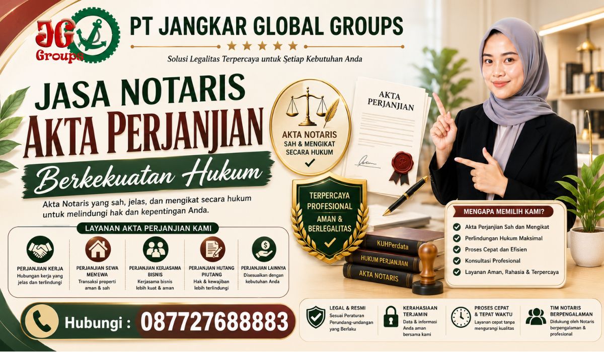 Jasa Notaris Akta Perjanjian Berkekuatan Hukum