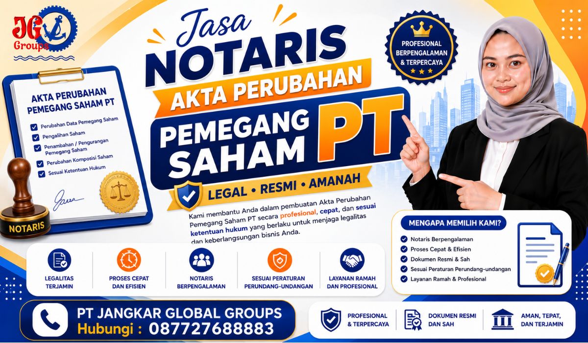 Jasa Notaris Akta Perubahan Pemegang Saham PT