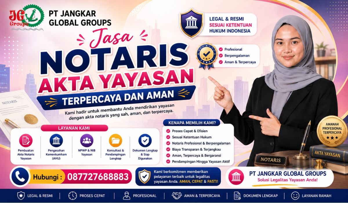 Jasa Notaris Akta Yayasan Terpercaya dan Aman