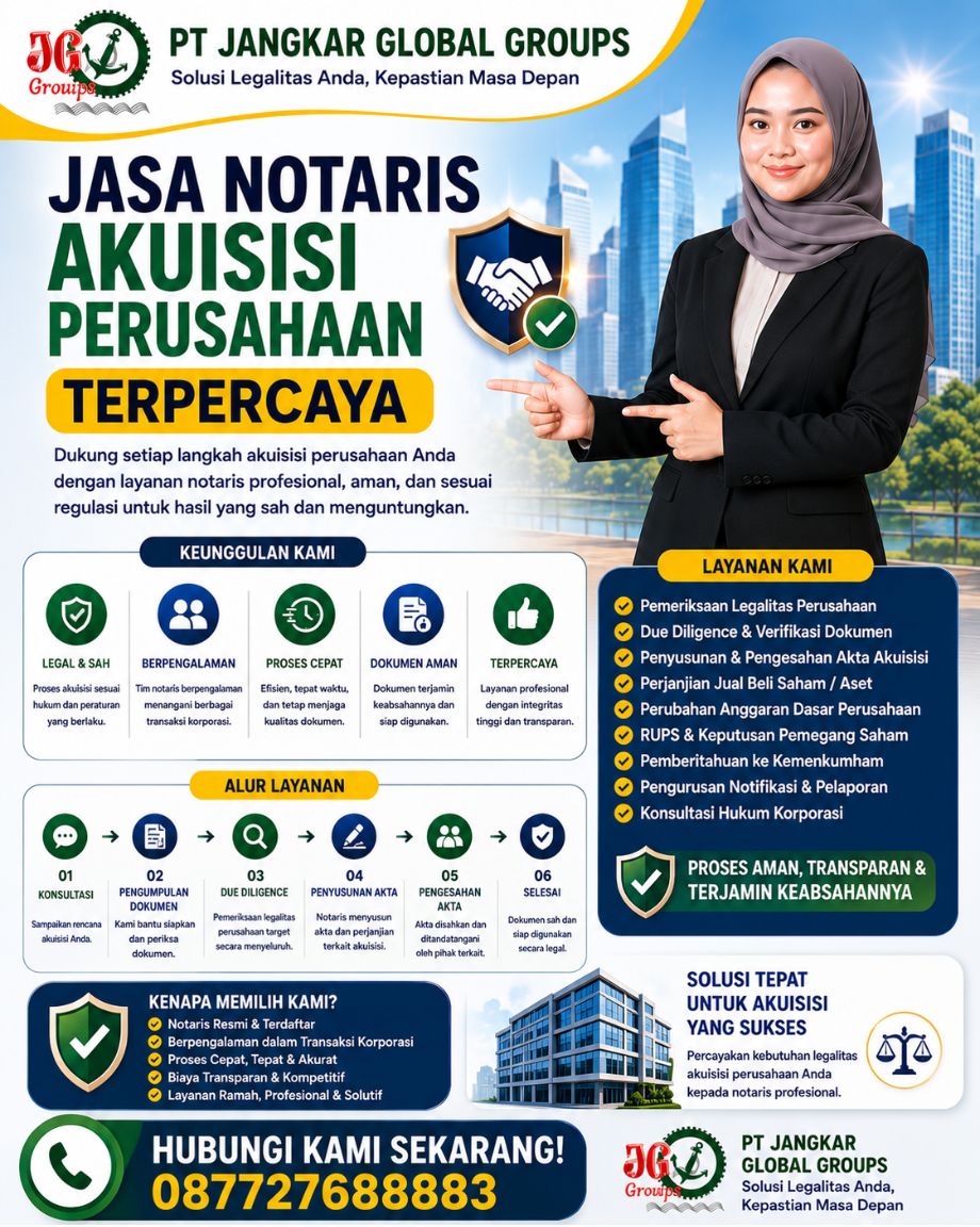 Jasa Notaris Akuisisi Perusahaan Terpercaya