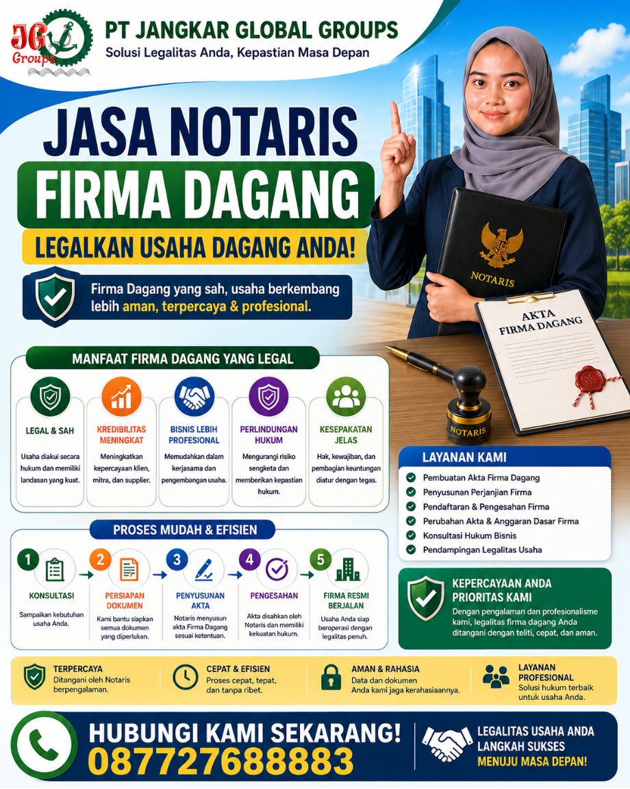 Jasa Notaris Firma Dagang Legalkan Usaha Dagang Anda