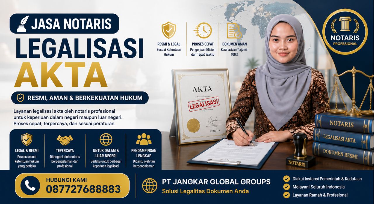 Jasa Notaris Legalisasi Akta Cepat, & Diakui Instansi