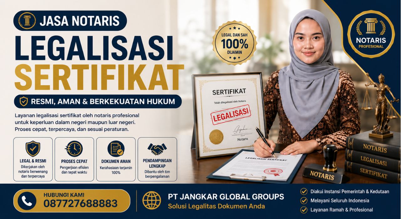 Jasa Notaris Legalisasi Sertifikat Resmi, Aman, & Diakui Instansi
