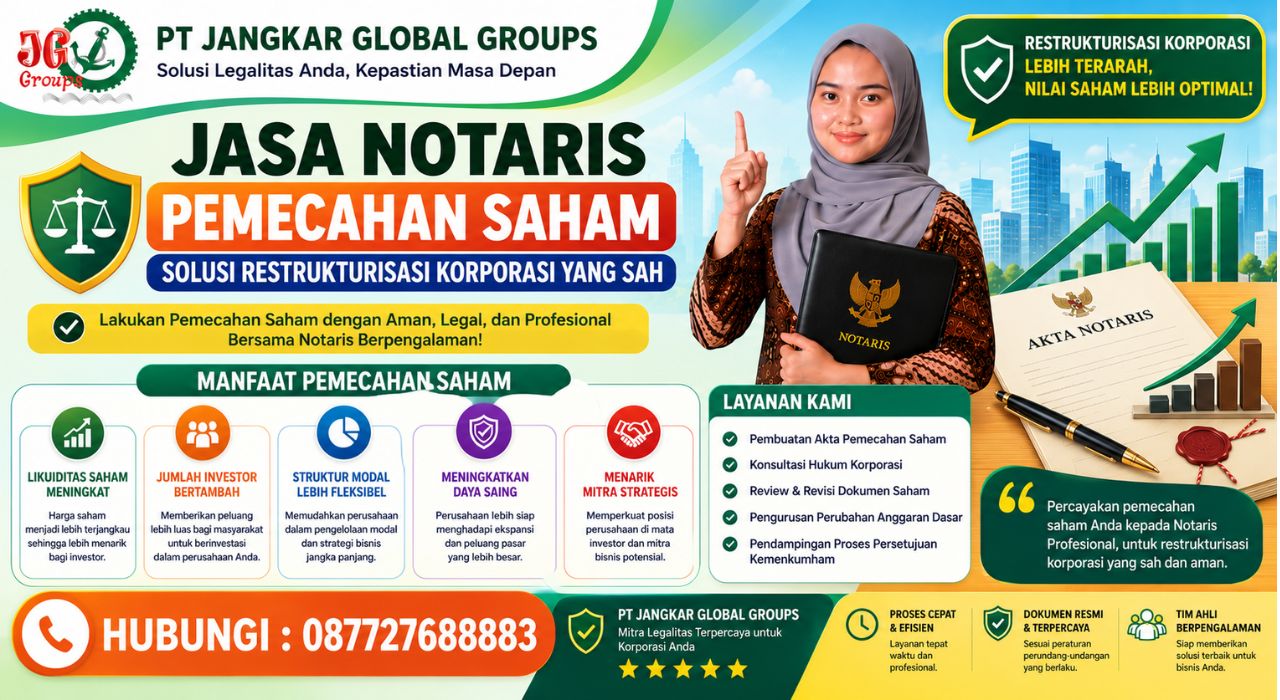 Jasa Notaris Pemecahan Saham Solusi Restrukturisasi Korporasi