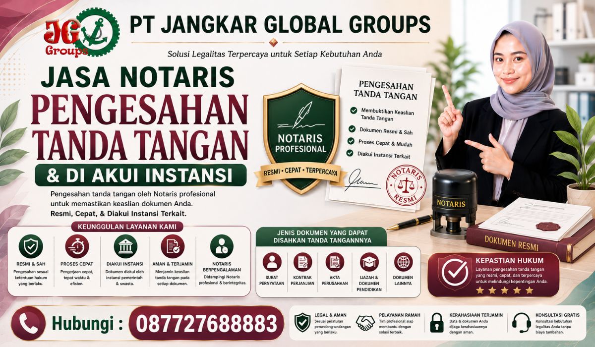 Jasa Notaris Pengesahan Tanda Tangan & Di akui Instansi
