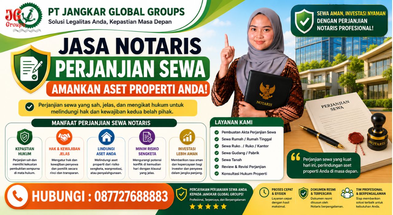 Jasa Notaris Perjanjian Sewa Amankan Aset Properti Anda