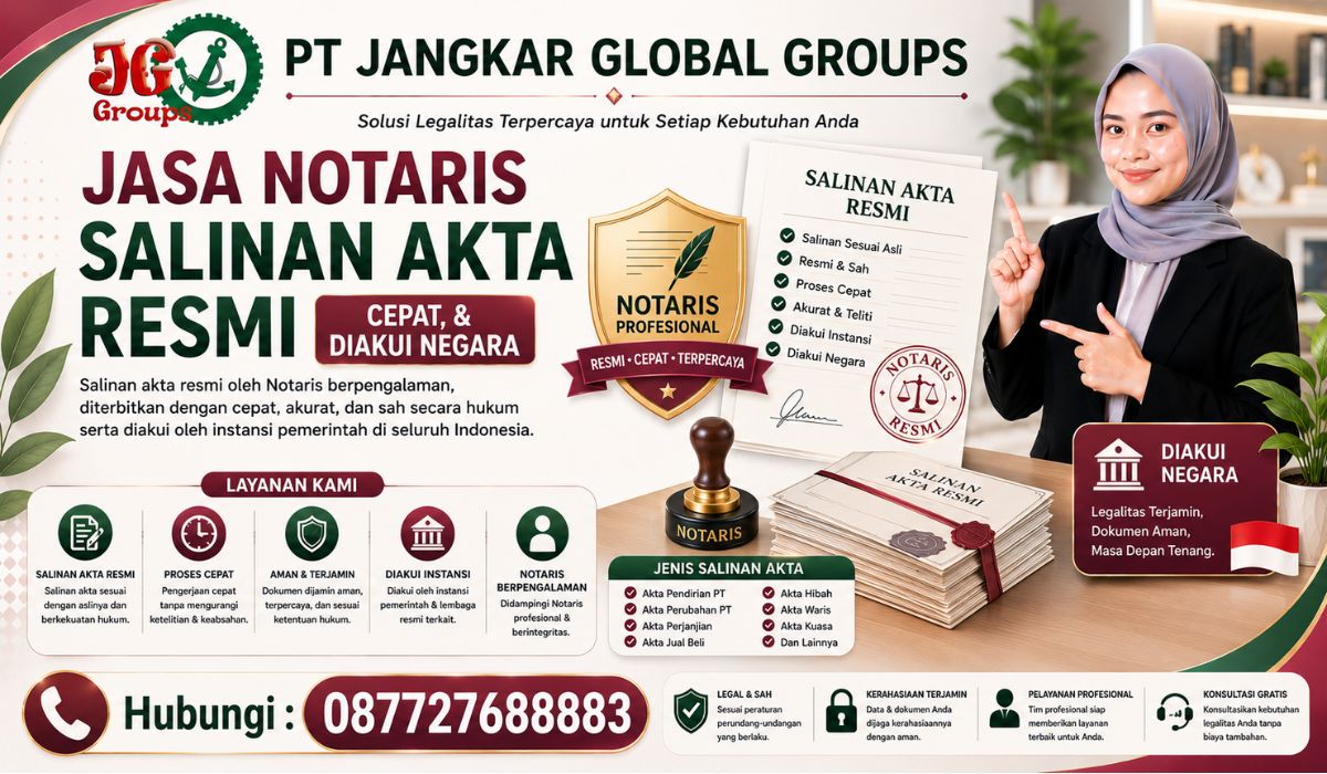 Jasa Notaris Salinan Akta Resmi Cepat, & Diakui Negara