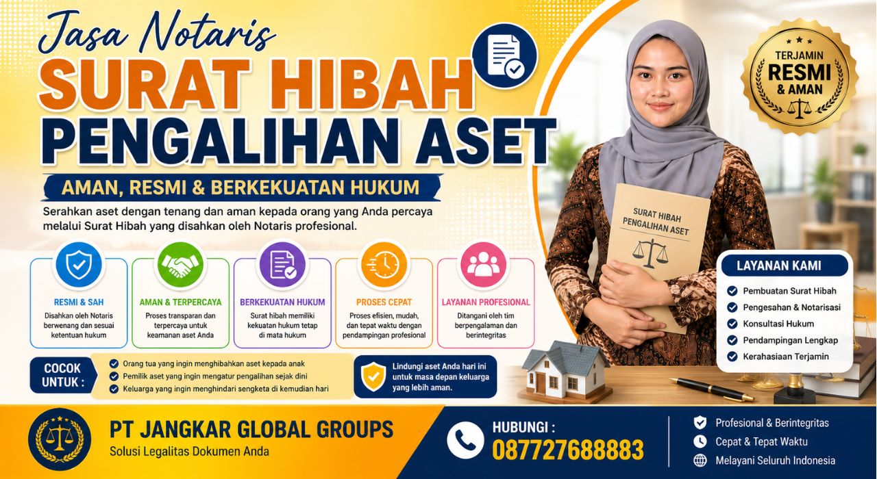 Jasa Notaris Surat Hibah Pengalihan Aset Aman