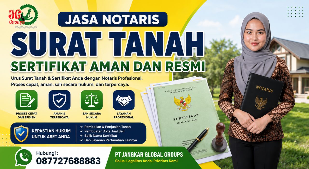 Jasa Notaris Surat Tanah Sertifikat Aman Dan Resmi