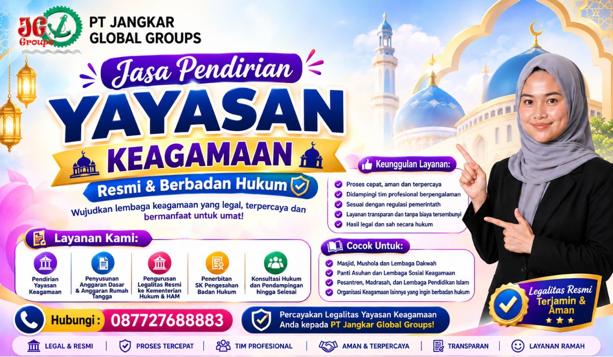 Jasa Pendirian Yayasan Keagamaan Resmi & Berbadan Hukum
