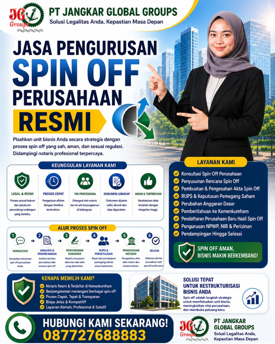 Jasa Pengurusan Spin Off Perusahaan Resmi
