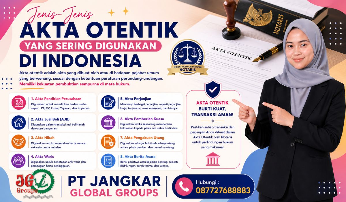 Jenis Jenis Akta Otentik yang Sering Digunakan di Indonesia