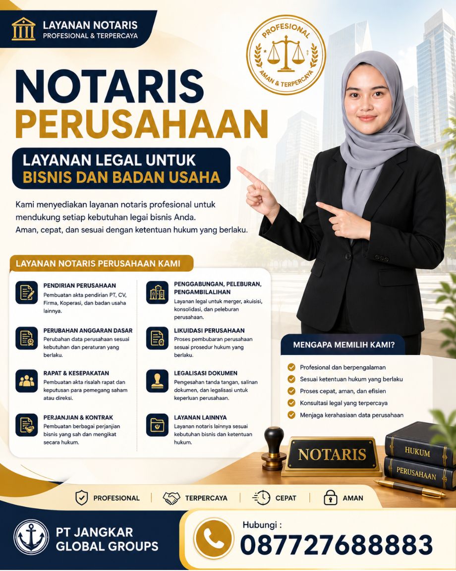 Notaris Perusahaan Layanan Legal untuk Bisnis dan Badan Usaha