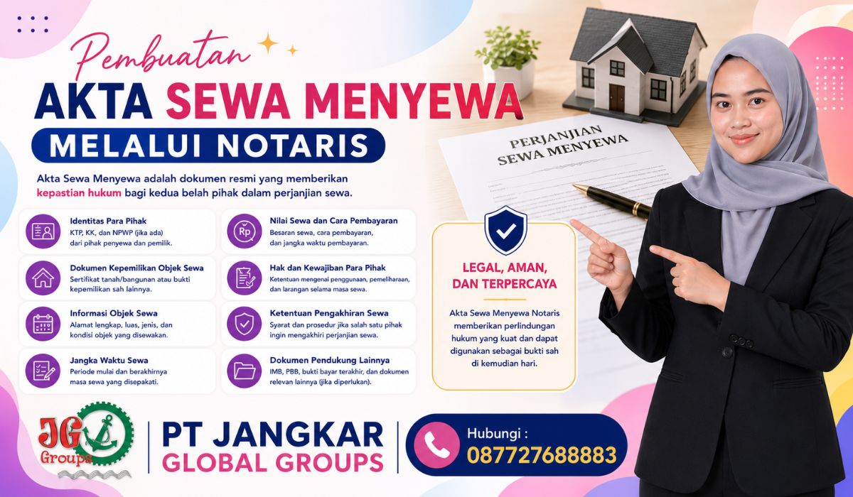 Pembuatan Akta Sewa Menyewa Melalui Notaris