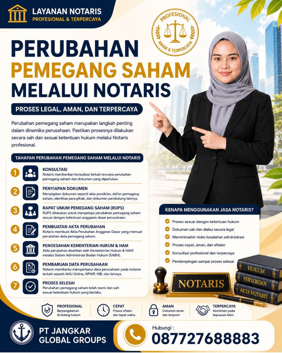 Perubahan Pemegang Saham Melalui Notaris