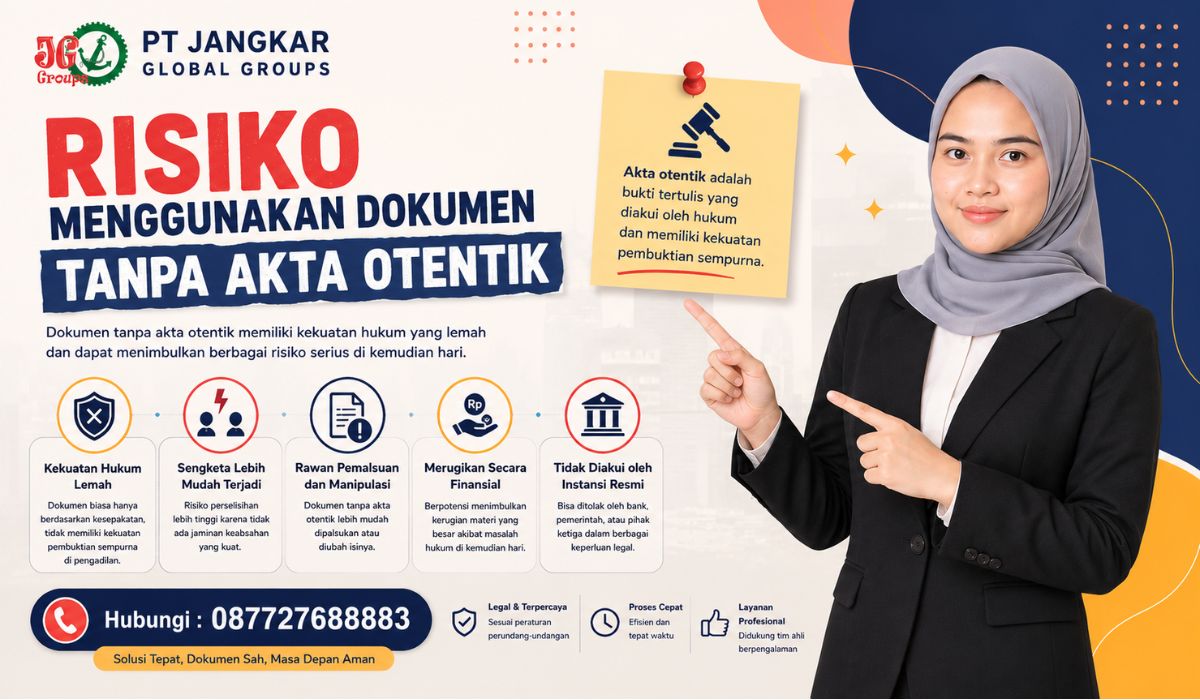Risiko Menggunakan Dokumen Tanpa Akta Otentik