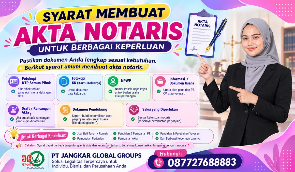Syarat Membuat Akta Notaris untuk Berbagai Keperluan