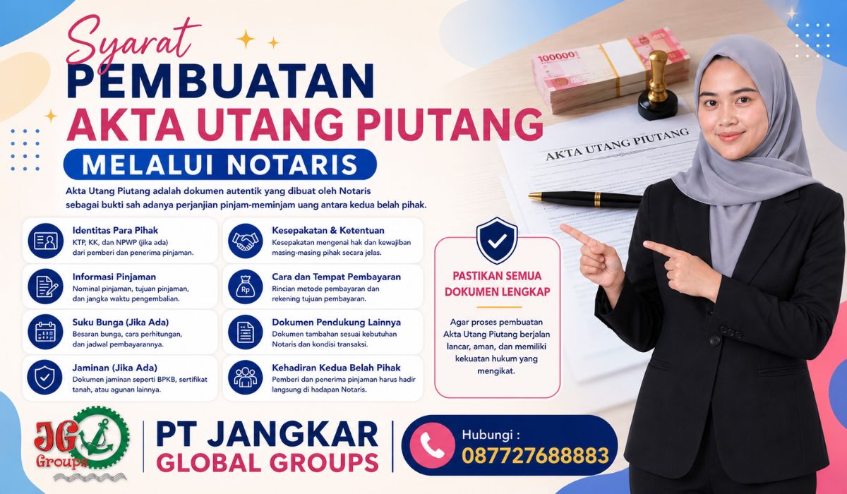 Syarat Pembuatan Akta Utang Piutang Melalui Notaris