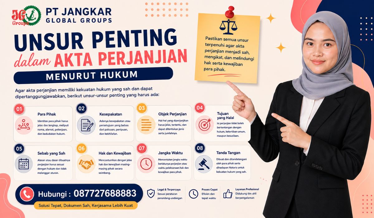Unsur Penting dalam Akta Perjanjian Menurut Hukum