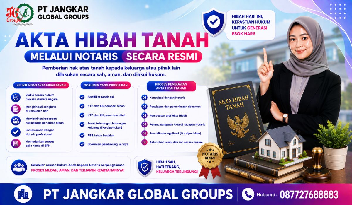 Akta Hibah Tanah Melalui Notaris Secara Resmi