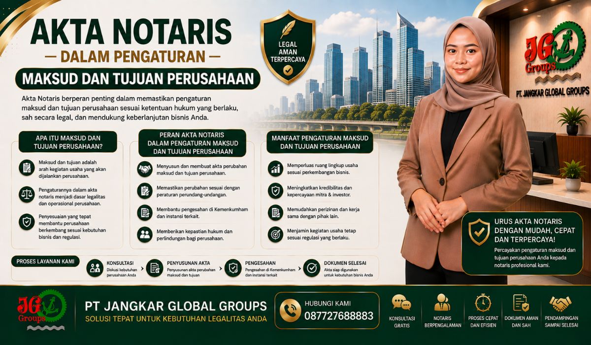Akta Notaris dalam Pengaturan Maksud dan Tujuan Perusahaan
