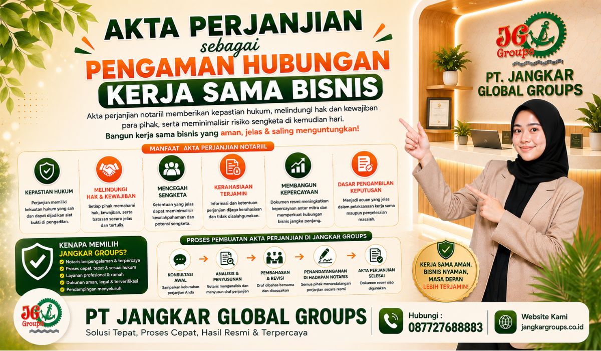 Akta Perjanjian sebagai Pengaman Hubungan Kerja Sama Bisnis
