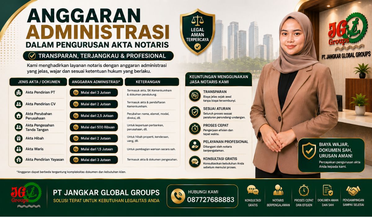 Anggaran Administrasi dalam Pengurusan Akta Notaris