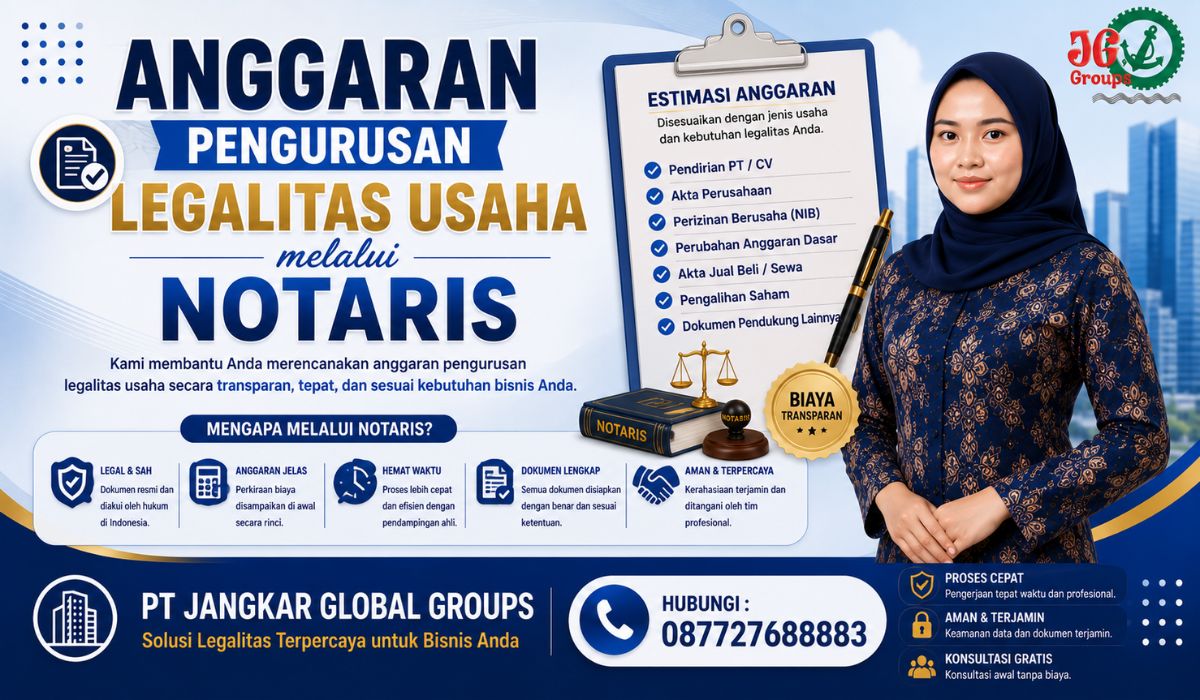 Anggaran Pengurusan Legalitas Usaha melalui Notaris