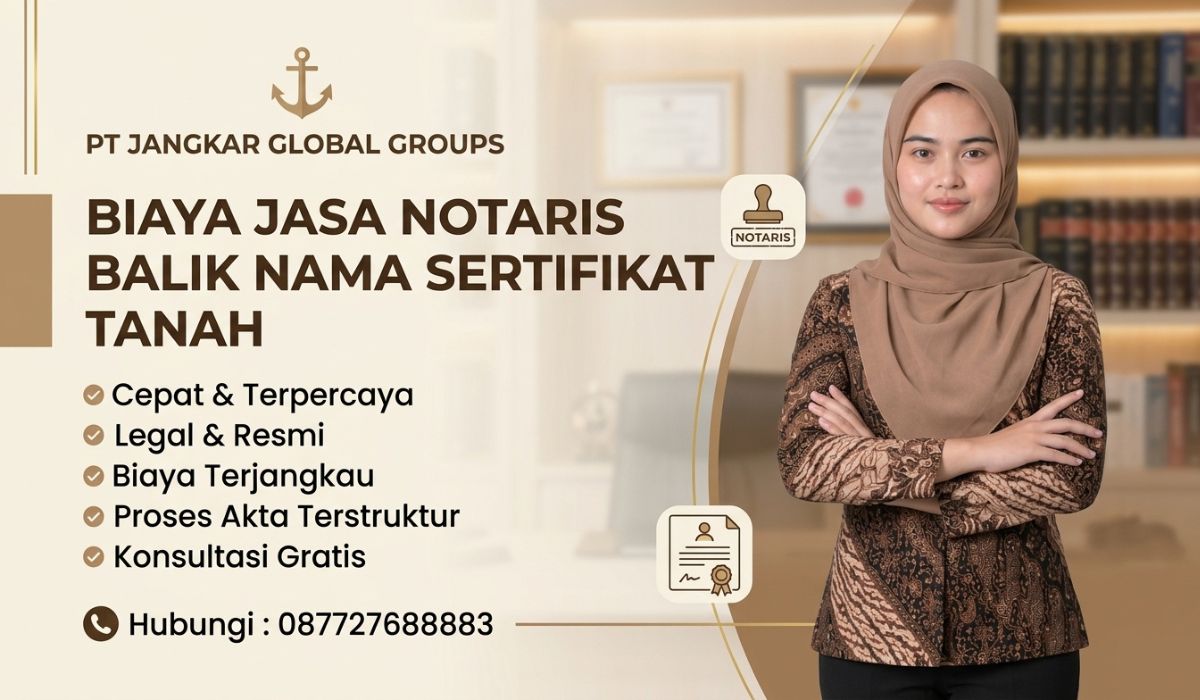 Biaya Jasa Notaris Balik Nama Sertifikat Tanah