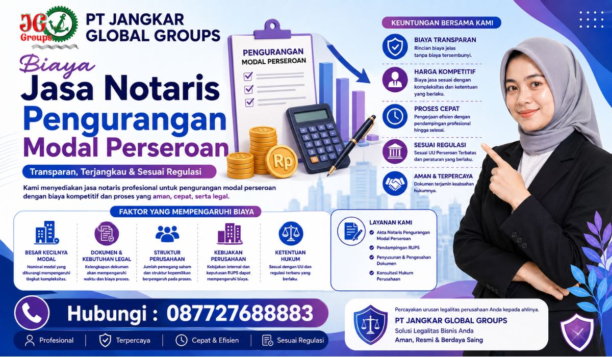 Biaya Jasa Notaris Pengurangan Modal Perseroan