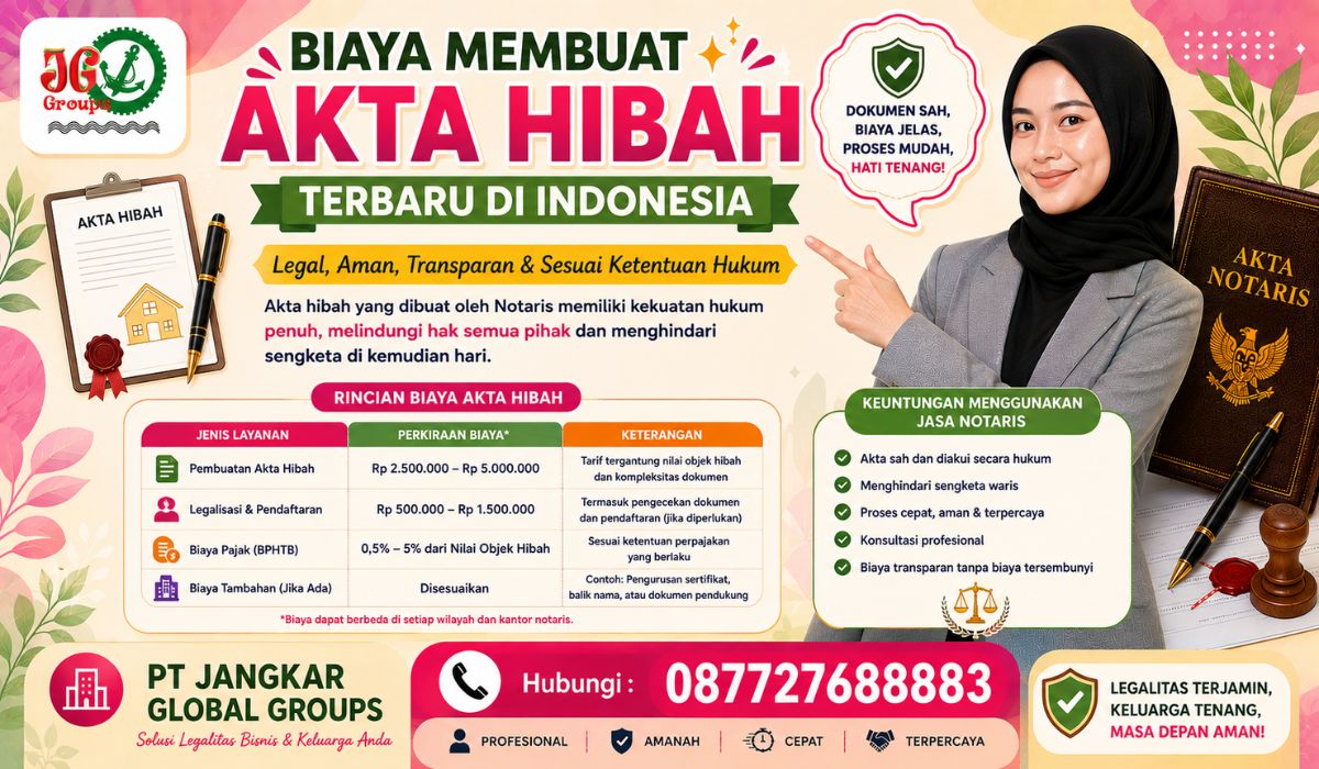 Biaya Membuat Akta Hibah Terbaru di Indonesia