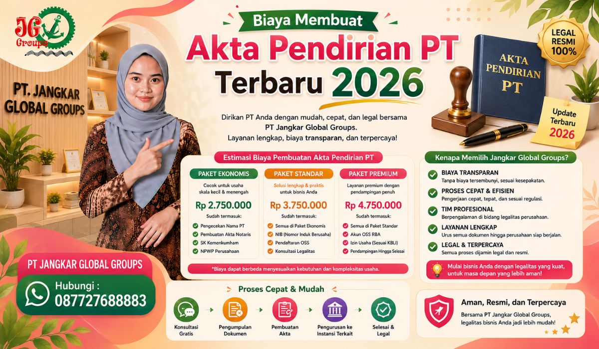 Biaya Membuat Akta Pendirian PT Terbaru 2026