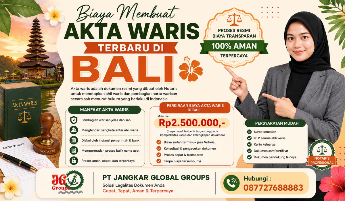 Biaya Membuat Akta Waris Terbaru di Bali & Transparan