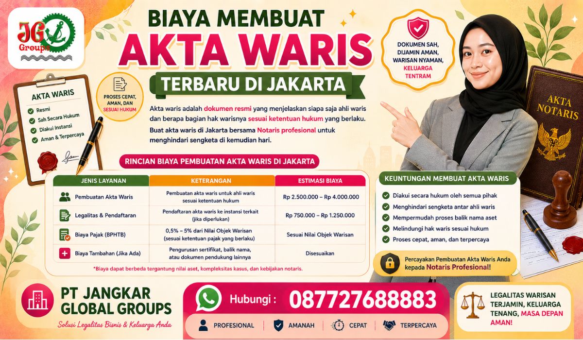 Biaya Membuat Akta Waris Terbaru di Jakarta