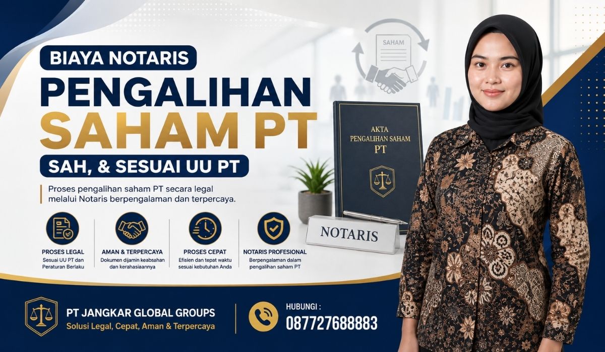 Biaya Notaris Pengalihan Saham PT Sah, & Sesuai UU PT