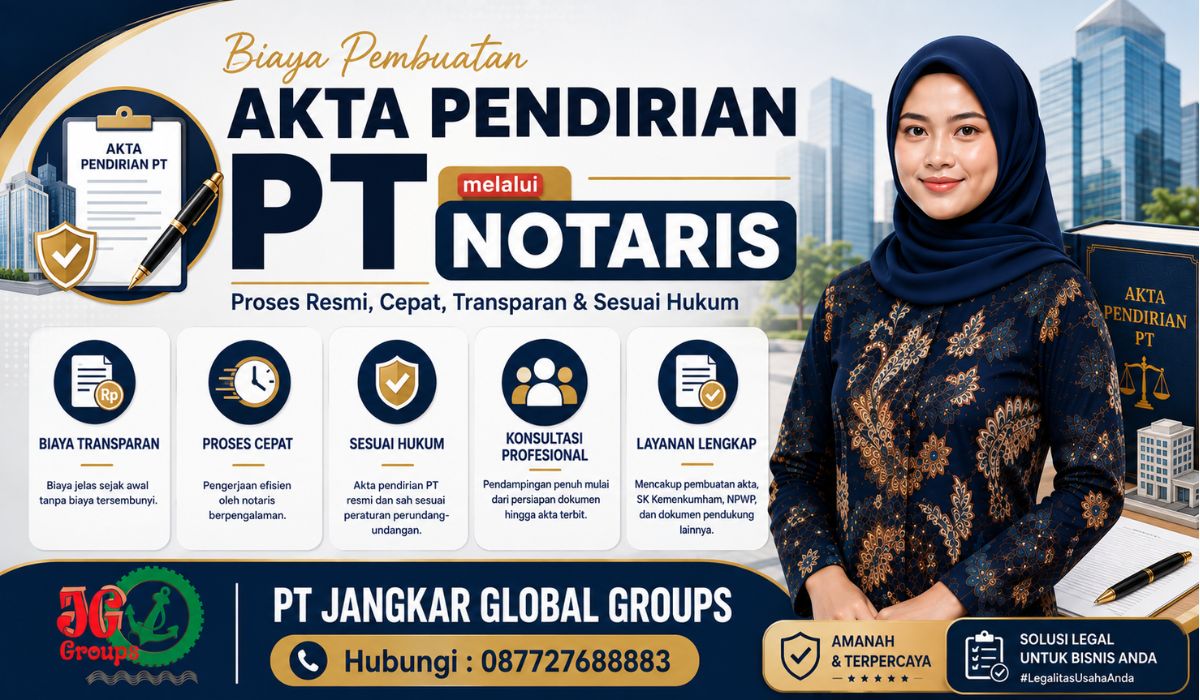 Biaya Pembuatan Akta Pendirian PT melalui Notaris