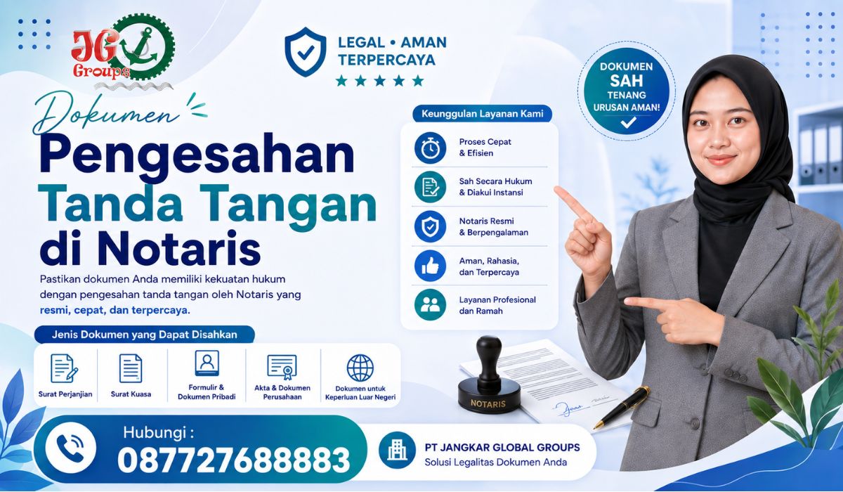 Dokumen Pengesahan Tanda Tangan di Notaris