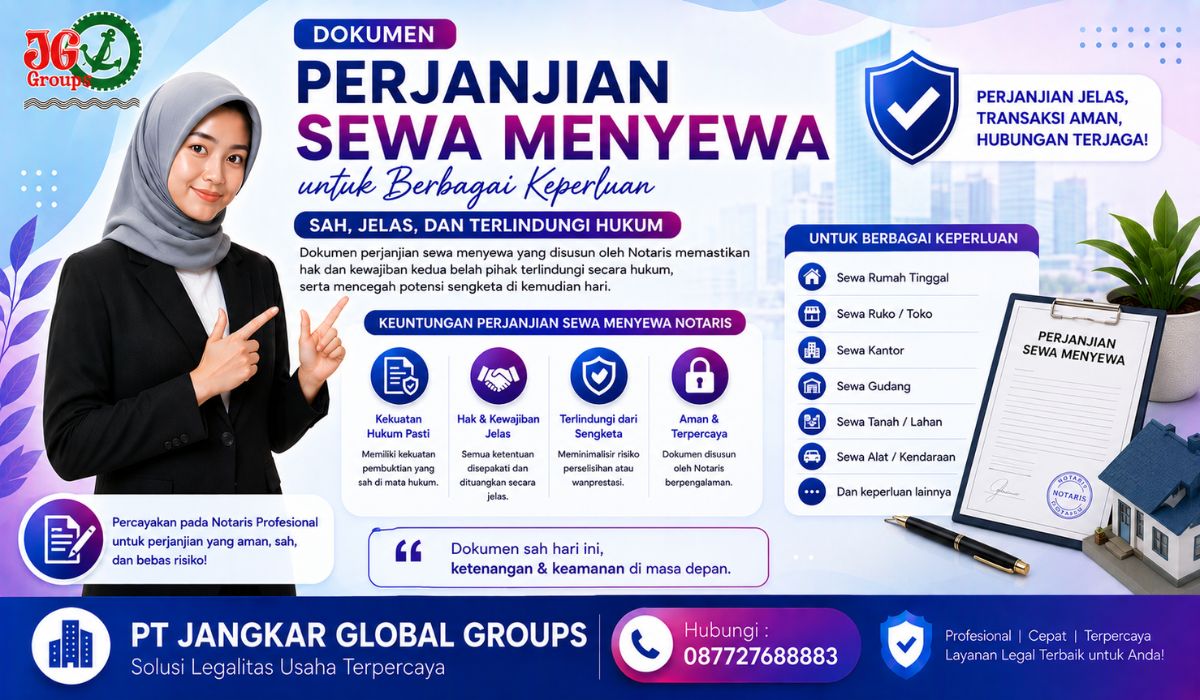 Dokumen Perjanjian Sewa Menyewa untuk Berbagai Keperluan